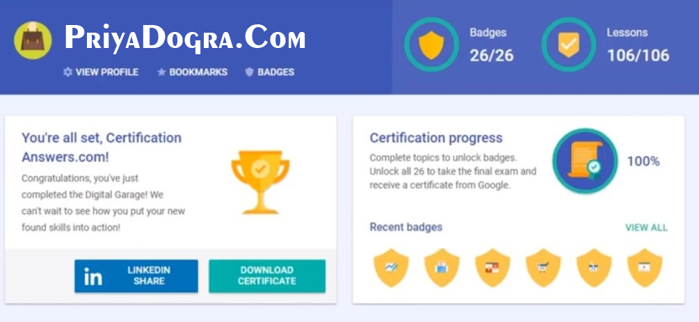 Google Digital Unlocked Final Exam Answers Latest 2020  Google Digital Garage Answers  Google Digital Unlocked Answers  Free Google Digital Marketing Certificate