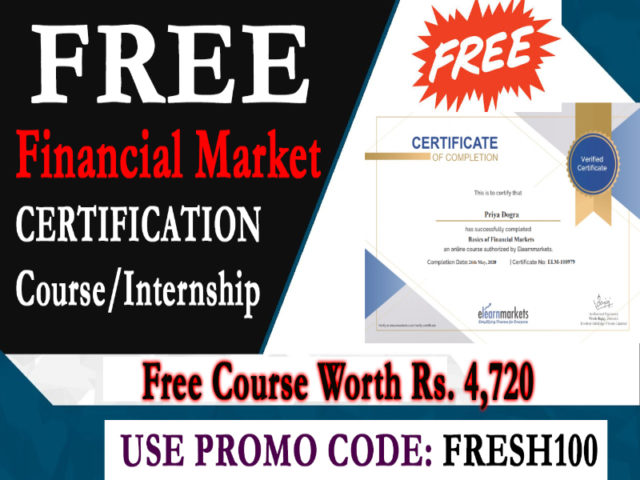 Financial Market Free Course with Certificate - Stock Market Free Course Certificate - Internship
