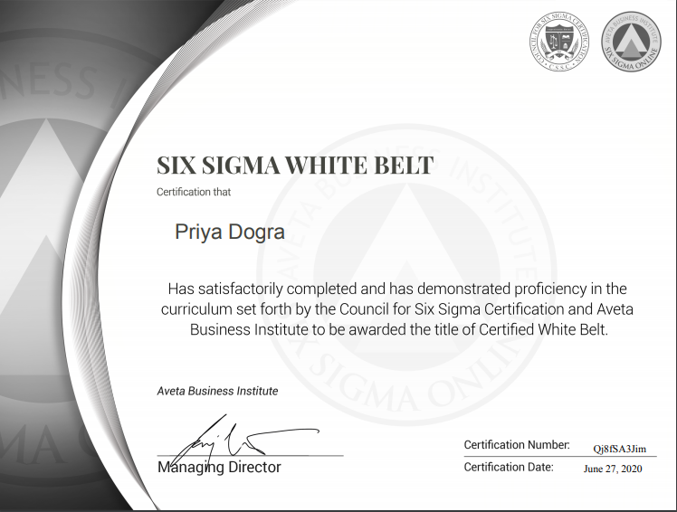 Lean six sigma certification free best sale