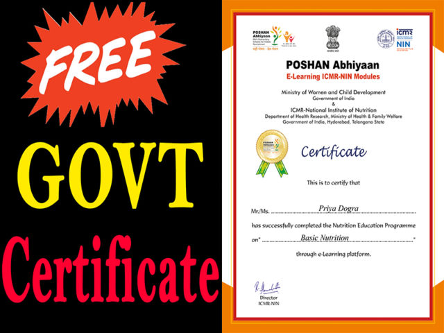 free govt certificate online