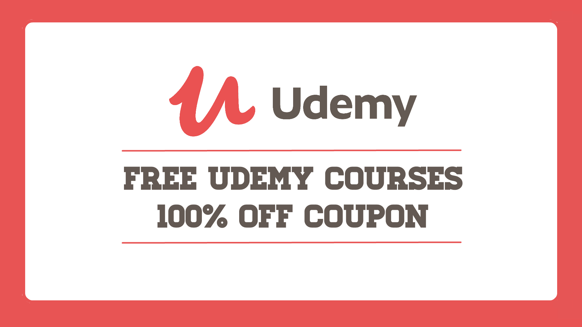 100% OFF Udemy Coupon Code 2020 - ALL Fresh Coupons Daily Update