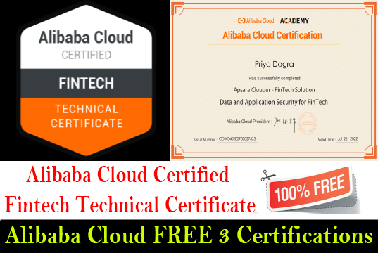 Alibaba Cloud Free Certificates - Alibaba Cloud Quiz Answers - Alibaba Cloud Certification Priya Dogra