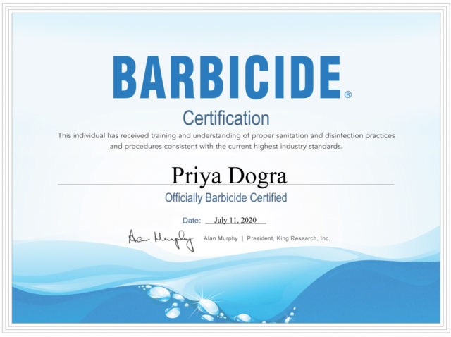BARBICIDE Certification Course for Professional Beauty Industry - Salon and Spa