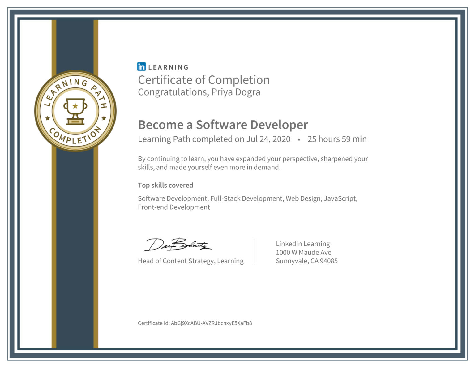 Become a Software Developer Learning Path - LinkedIn FREE 12 Certifications