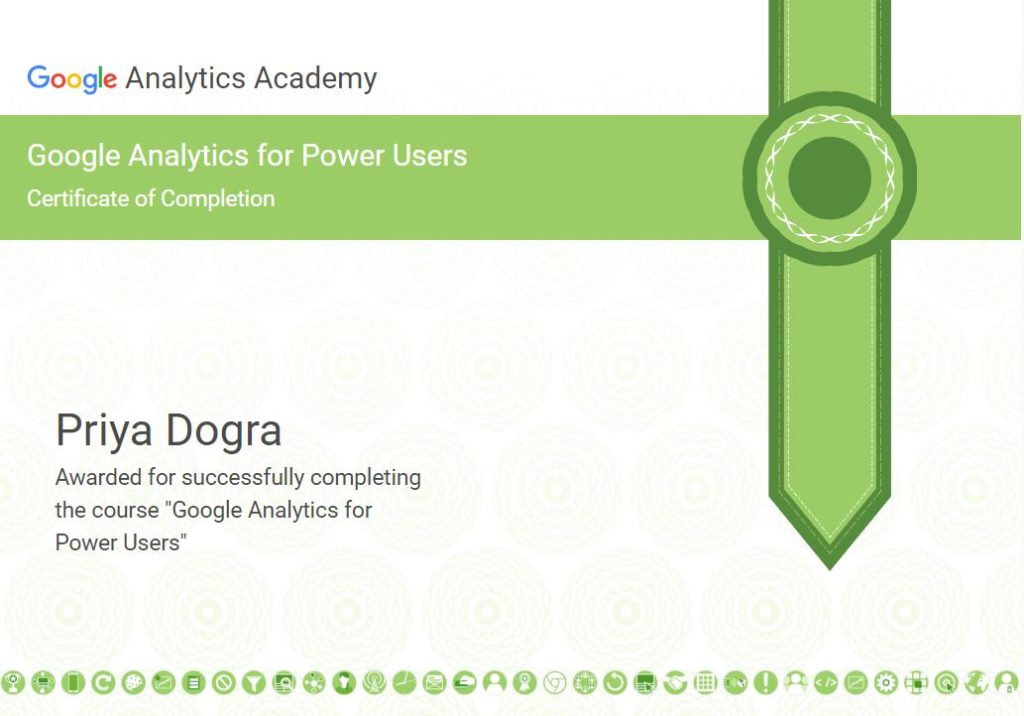 Google Analytics for Power Users Certification