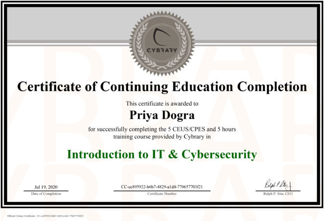 Introduction to IT & Cybersecurity Free Course With Certificate