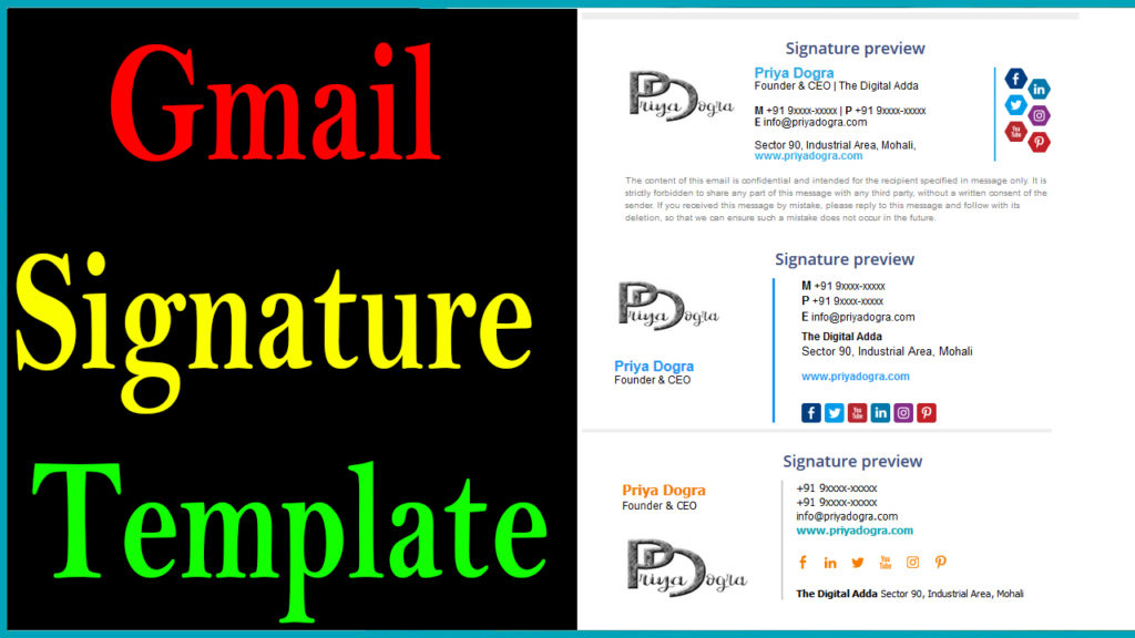 How To Create Gmail Signature With Logo Gmail Signature Template 3019