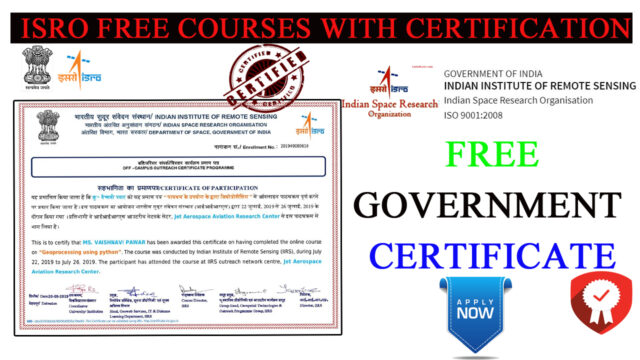 ISRO FREE CERTIFICATE