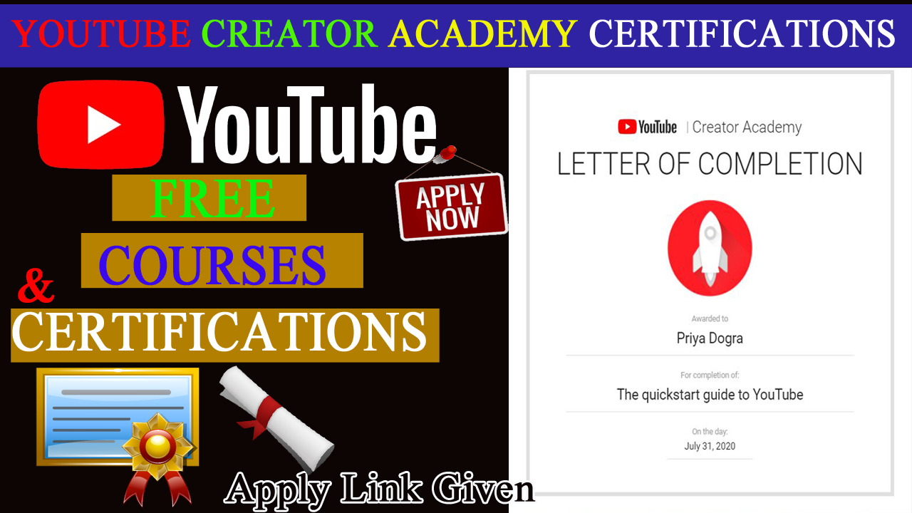 Free YouTube Courses | YouTube Creators Academy Courses | Get ...