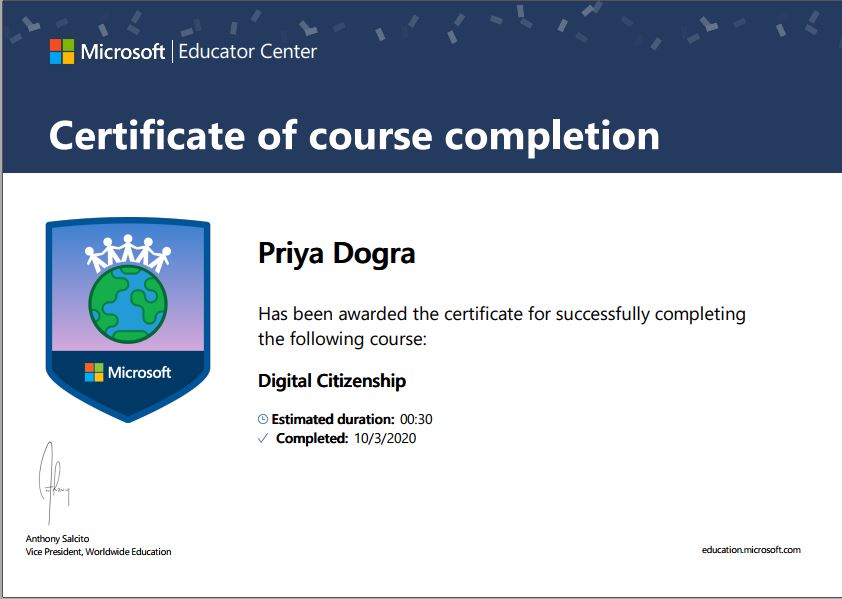 Digital Citizenship Certification