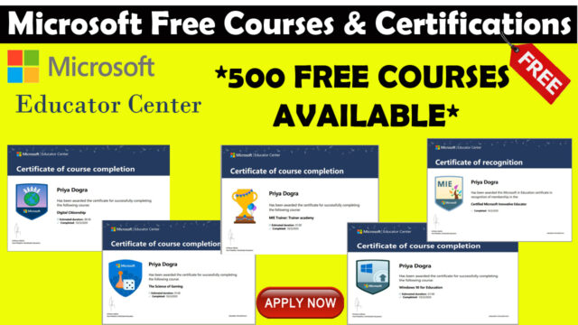 Microsoft free courses