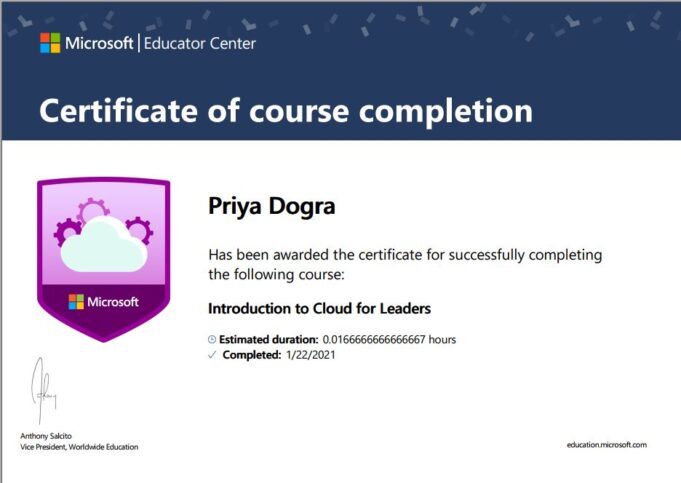 Introduction to Cloud for Leaders Quiz Answers - Microsoft Education Sns-Brigh10