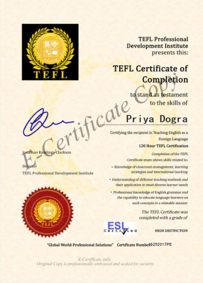 TEFL Certication