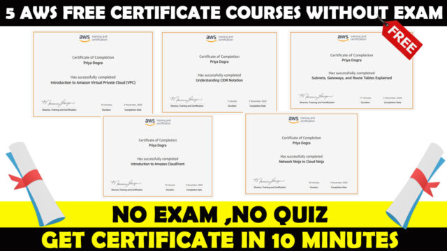 Amazon AWS Free Certifications Courses