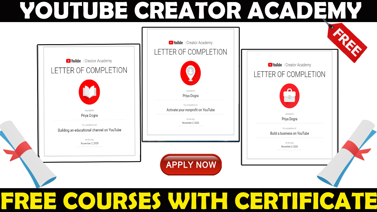 Youtube Creator Academy Free Courses and Certificate - Everything ...