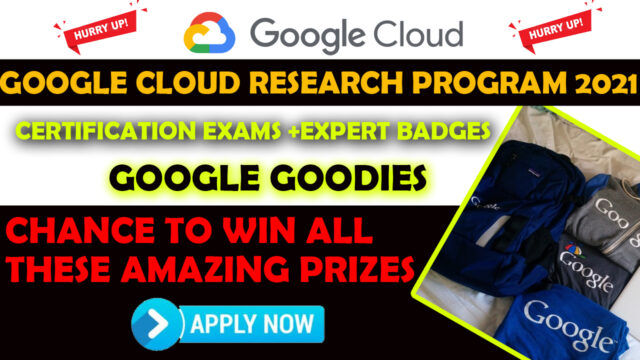 google cloud Research Program 2021
