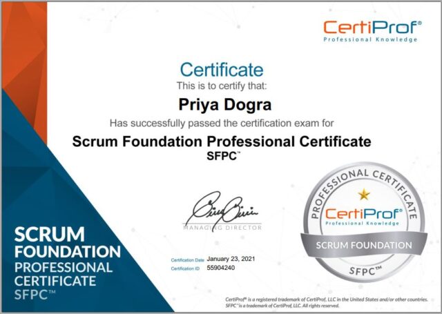 Scrum Foundation Professional Certification