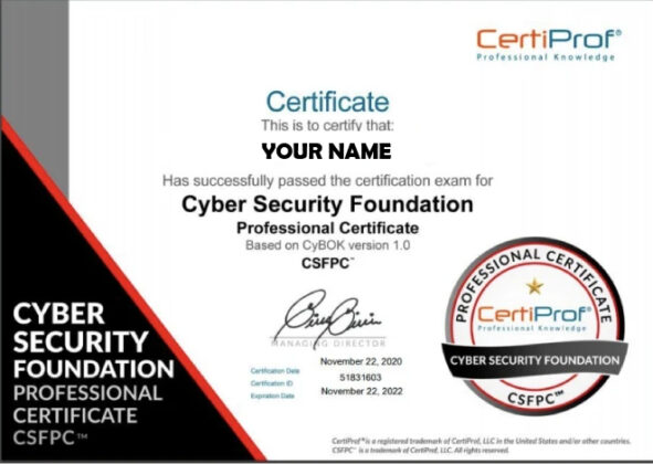 How to get free Cyber Security Certificate for free by Certiprof ...