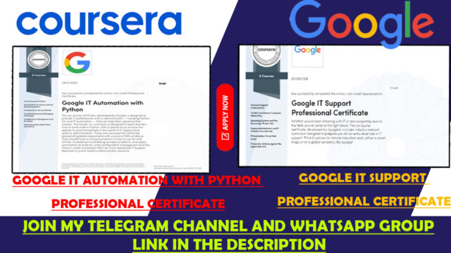 coursera google free courses
