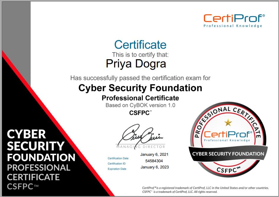 Certiprof Cyber Security Foundation Exam Answers Certiprof Csfpc Exam Answers