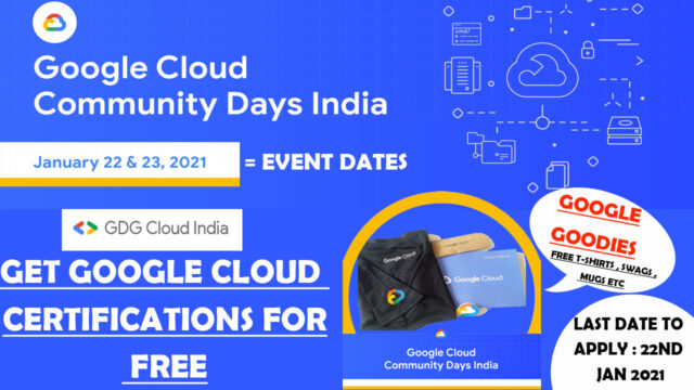 Google Cloud Community Days India event 2021