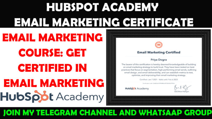 Hubspot Email Marketing Final Exam Answers 2024