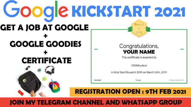 google kickstart 2021