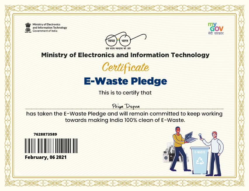 Pledge Certificate Template