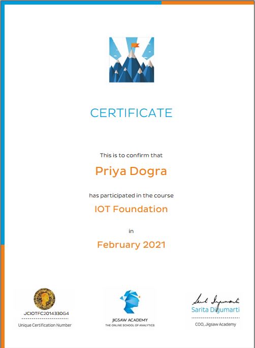 IOT Foundation Certification