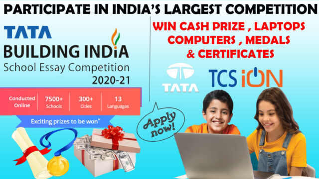 tata building india school essay competition