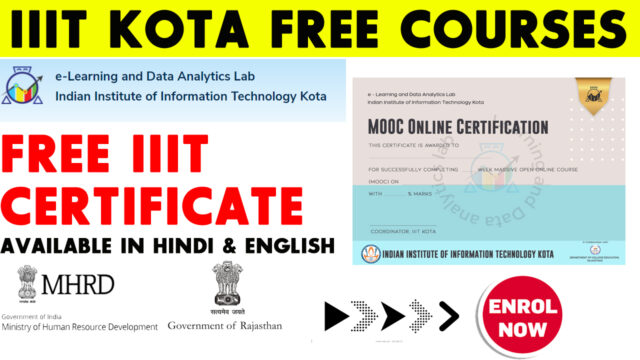 IIIt Kota free certificate and courses