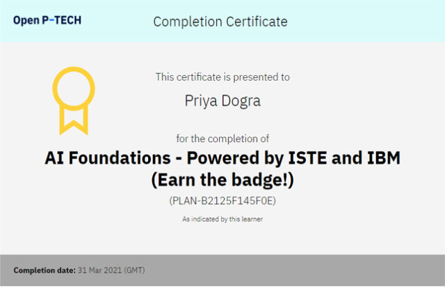 IBM AI Free Certificate