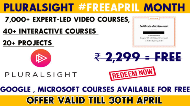 Pluralsight #freeapril