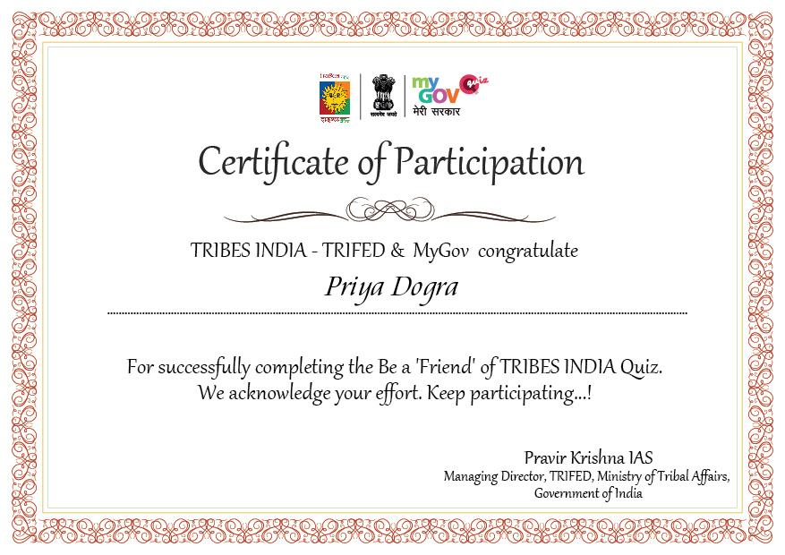 Be a 'Friend' of Tribes India Quiz Certification