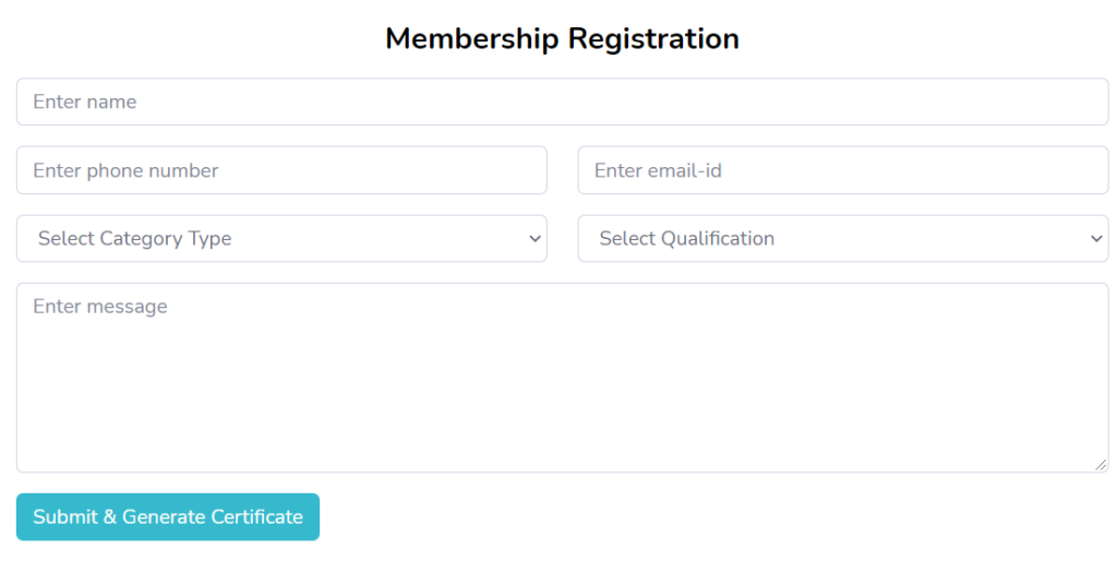 Membership Registration