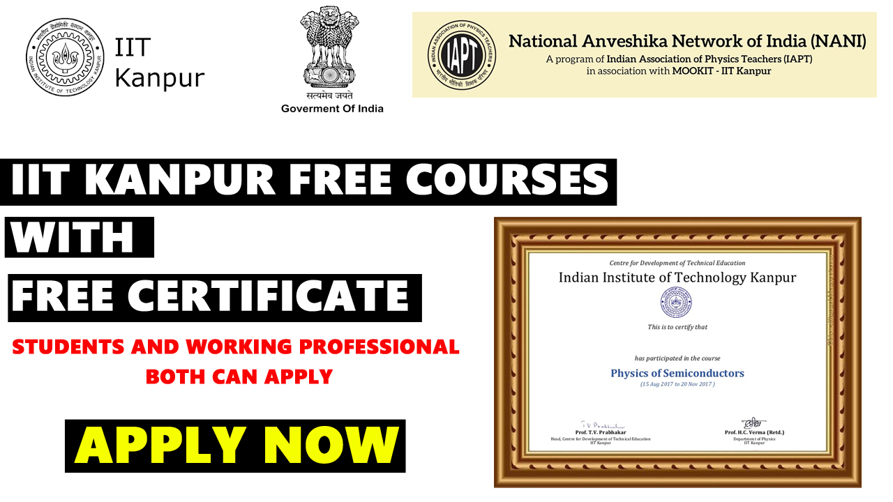 IIT Kanpur: Online Courses, Fees, Working Professionals
