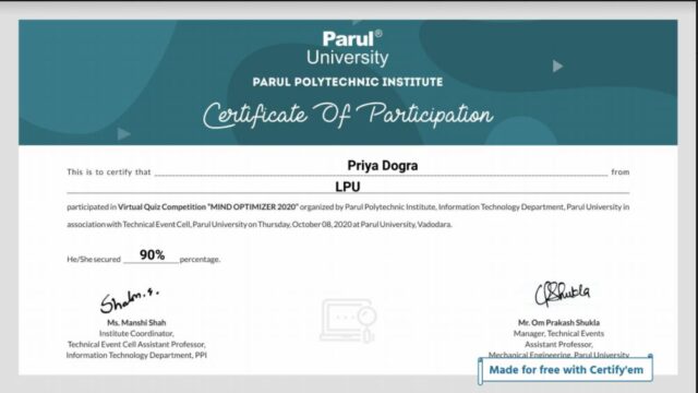 microsoft excel certificate