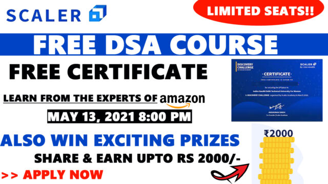 scaler free dsa course with certificate
