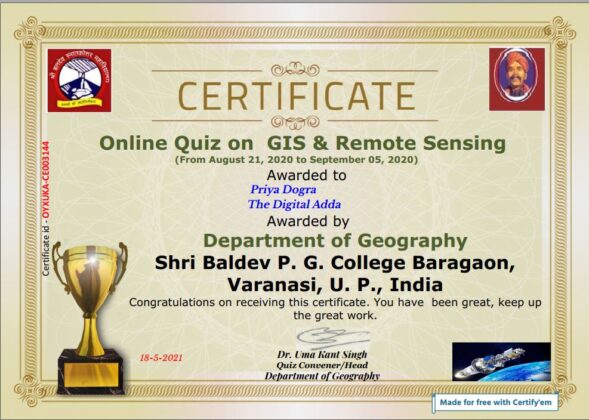 GIS & Remote Sensing Online Certificate | Free Certificate On Space ...