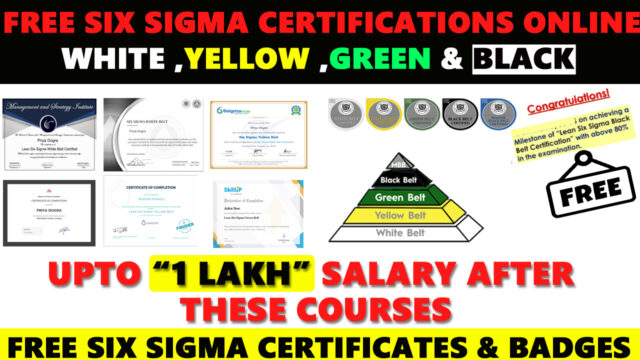 Free Six Sigma Certifications Online