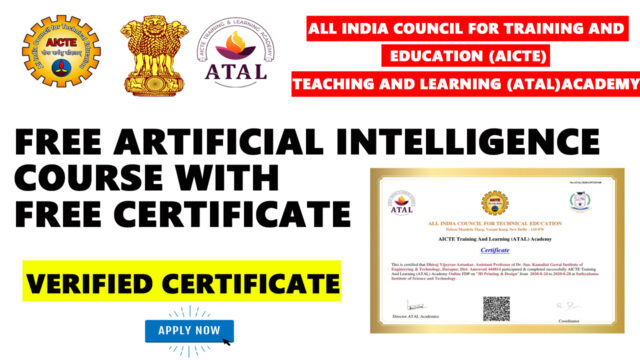 AICTE and ATAL Acdemy free certificate