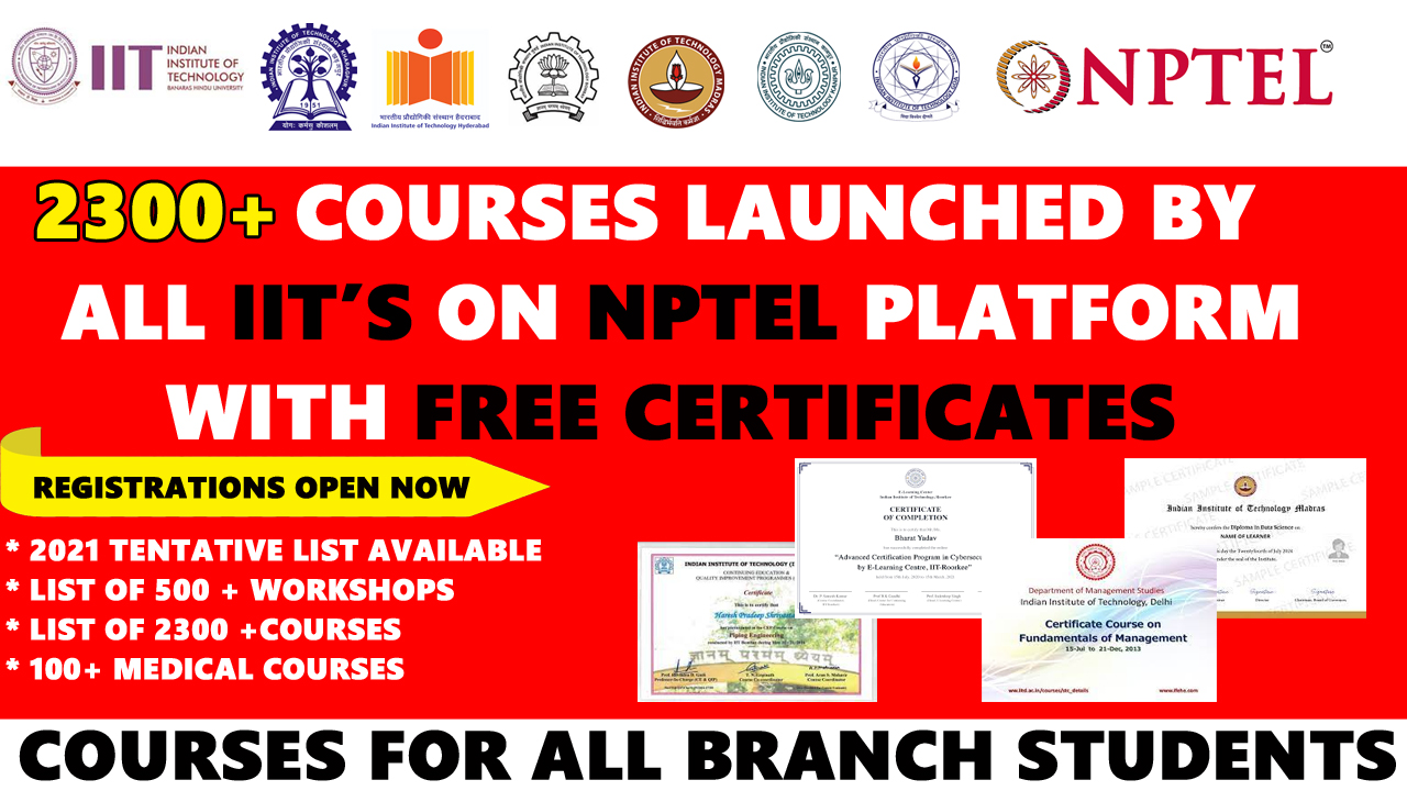 2023] 1200+ Free SWAYAM + NPTEL Courses — Class Central