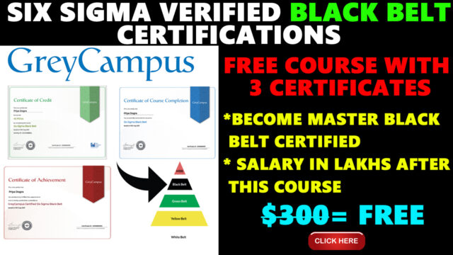 six sigma black belt certificate