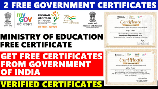 free givernment certificate online