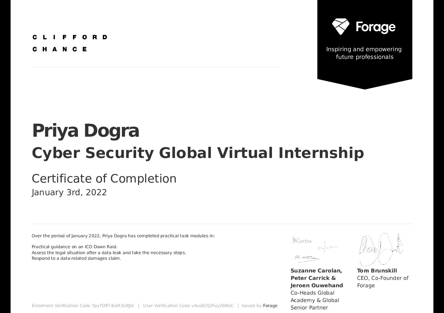 Cyber Security Virtual Internship Free Professional Certificate