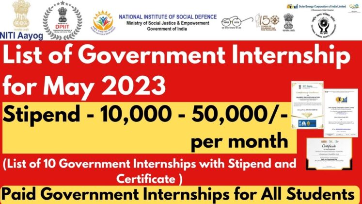 Government Internships In India - Free Indian Govt Internships with ...