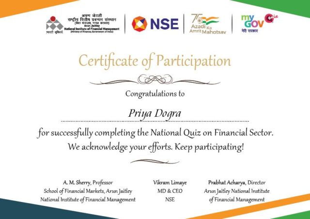 quiz on financial markets by my gov certificate