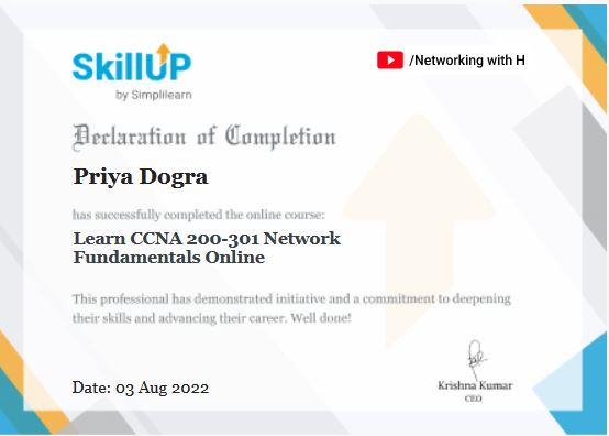 CCNA 200 301 Free Certificate CCNA 200 301 Network Fundamentals Free