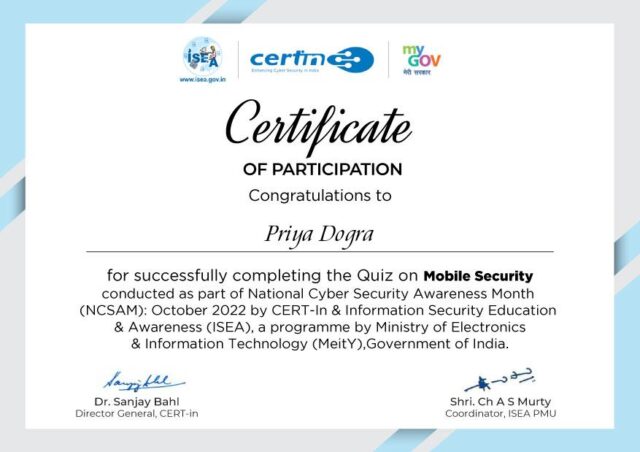 Quiz on Mobile Security