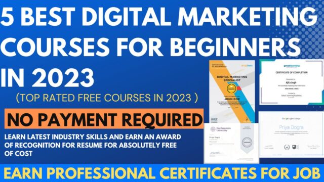 best digital marketing courses with certificates 2023